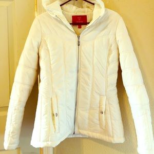 Guess hooded quilted puffer jacket